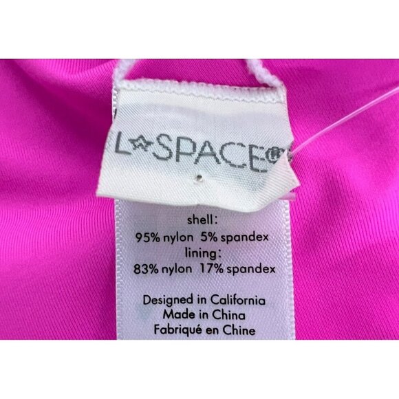 L*Space Women's Lennox String Bikini Bottom Pink/Multi Striped Small New - Picture 8 of 9